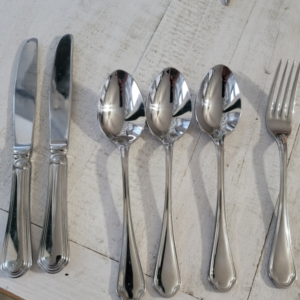Gibson Elite Trevi‎ 6 Piece Stainless Steel Flatware Set Replacement heavy